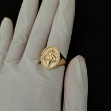 Load image into Gallery viewer, 14k 18k gold sacred heart of jesus ring
