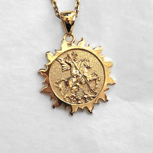 Load image into Gallery viewer, 14k 18k gold saint George pendant necklace