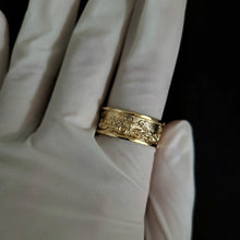 Load image into Gallery viewer, 14k 18k gold wide baroque ornament ring 2