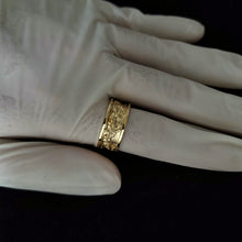 Load image into Gallery viewer, 14k 18k gold wide baroque ornament ring 2