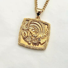 Load image into Gallery viewer, women's and men's phoenix pendant necklace in 14k and 18k gold