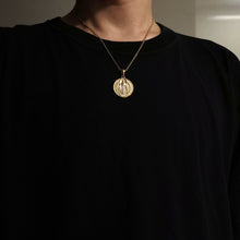 Load image into Gallery viewer, 14k 18k gold saint Benedict medal necklace Large 25mm