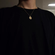 Load image into Gallery viewer, 14k 18k gold miraculous medal necklace Small 18.5mm