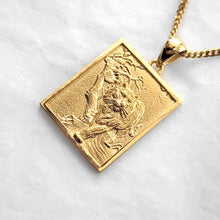 Load image into Gallery viewer, 14k 18k gold tiger pendant necklace 2