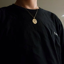 Load image into Gallery viewer, 14k 18k gold oval Korean dragon pendant necklace 1