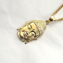 Load image into Gallery viewer, 14k 18k gold Buddha pendant necklace 3