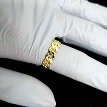Load image into Gallery viewer, 14k 18k gold cuban chain ring 1 Small 6mm