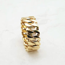 Load image into Gallery viewer, 14k 18k gold chain ring 2 Medium 8mm for men and women
