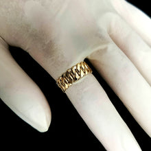 Load image into Gallery viewer, 14k 18k gold chain ring 2 Medium 8mm