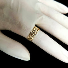 Load image into Gallery viewer, 14k 18k gold chain ring 2 Medium 8mm