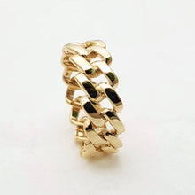 Load image into Gallery viewer, women's and men's chain ring in 14k and 18k gold