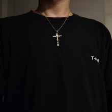 Load image into Gallery viewer, 14k 18k gold crucifix pendant necklace 1 Large 40mm