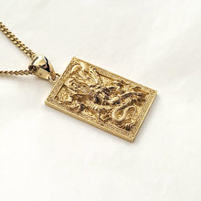 Load image into Gallery viewer, 14k 18k gold Korean dragon pendant necklace 4