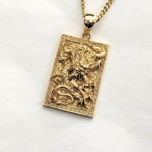 Load image into Gallery viewer, 14k 18k gold Korean dragon pendant necklace 4