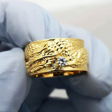 Load image into Gallery viewer, 14k 18k gold Korean dragon ring 5