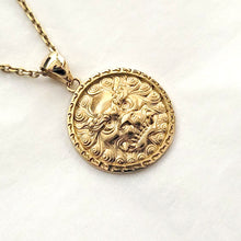 Load image into Gallery viewer, 14k 18k gold Haetae Korean lion pendant necklace Large