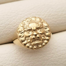 Load image into Gallery viewer, 14k 18k gold Haetae Korean lion ring