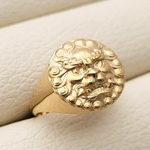 Load image into Gallery viewer, 14k 18k gold Haetae Korean lion ring
