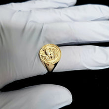 Load image into Gallery viewer, 14k 18k gold jesus ring 1