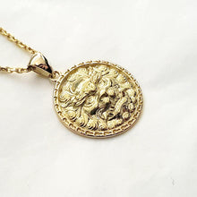 Load image into Gallery viewer, 14k 18k gold Haetae Korean lion pendant necklace Medium