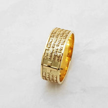 Load image into Gallery viewer, 18k 14k gold lord&#39;s prayer ring 1 for men and women
