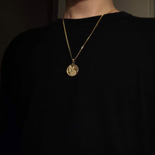 Load image into Gallery viewer, 14k 18k gold Archangel Saint Michael necklace pendant 3