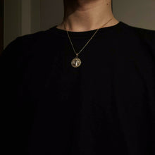 Load image into Gallery viewer, 14k 18k gold saint Benedict medal necklace 1 Medium 20mm