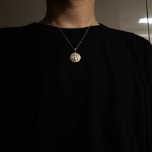 Load image into Gallery viewer, 14k 18k gold saint Benedict medal necklace 1 Medium 20mm