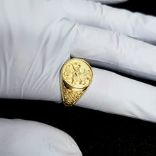 Load image into Gallery viewer, 14k 18k gold saint George ring 1