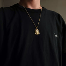 Load image into Gallery viewer, 14k 18k gold Jesus pendant necklace 2
