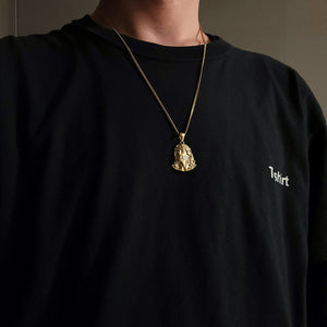 14k 18k gold Jesus pendant necklace 2