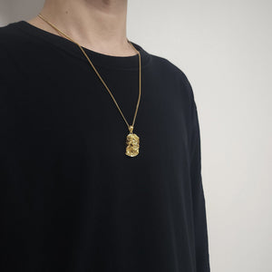 14k 18k gold Jesus pendant necklace 3