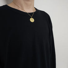 Load image into Gallery viewer, 14k 18k gold circle unicorn pendant necklace for women and men
