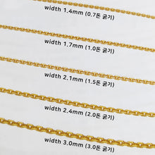 Load image into Gallery viewer, 14k 18k gold oval Korean dragon pendant necklace 1
