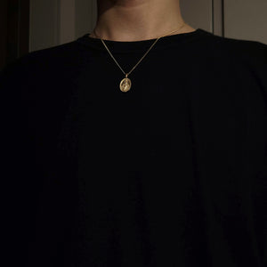 14k 18k gold miraculous medal necklace Small 18.5mm