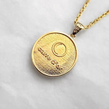 Load image into Gallery viewer, 14k 18k gold oval Jesus pendant necklace 1
