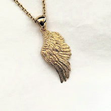 Load image into Gallery viewer, men&#39;s and women&#39;s angel wing pendant necklace in 14k and 18k gold
