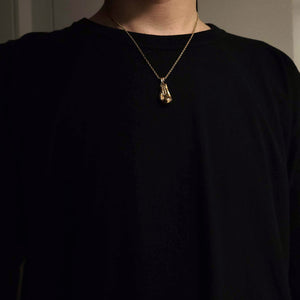 14k 18k gold boxing glove pendant necklace