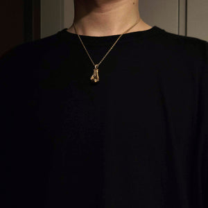 14k 18k gold boxing glove pendant necklace