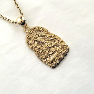 14k 18k gold Buddha pendant necklace 2 Medium