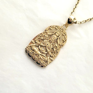 14k 18k gold Buddha pendant necklace 2 Medium