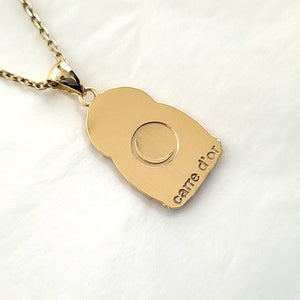 14k 18k gold Buddha pendant necklace 2 Medium