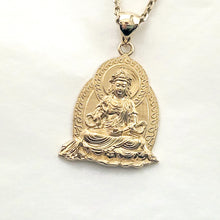 Load image into Gallery viewer, 14k 18k gold Buddha pendant necklace 1 Large
