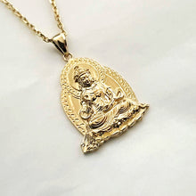 Load image into Gallery viewer, 14k 18k gold buddha pendant necklace 1 Medium
