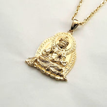 Load image into Gallery viewer, 14k 18k gold buddha pendant necklace 1 Medium
