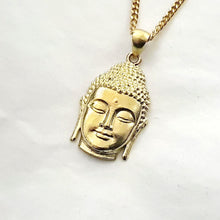 Load image into Gallery viewer, 18k 14k gold Buddha necklace pendant 3 for men

