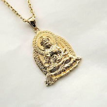 Load image into Gallery viewer, men&#39;s and women&#39;s Buddha pendant necklace in 14k and 18k gold
