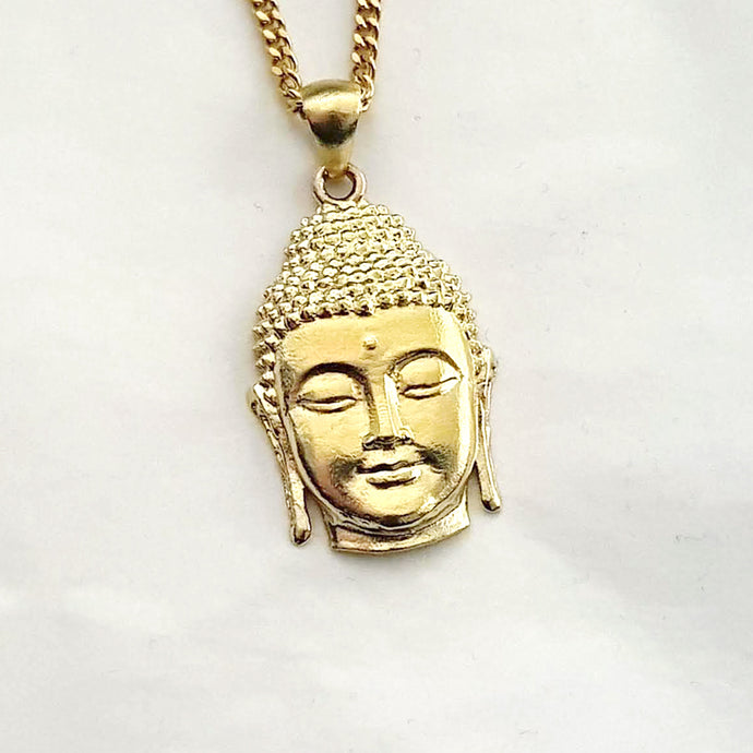 men's Buddha pendant necklace in 14k and 18k gold