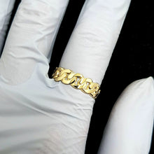Load image into Gallery viewer, 14k 18k gold cuban chain ring 1 Small 6mm
