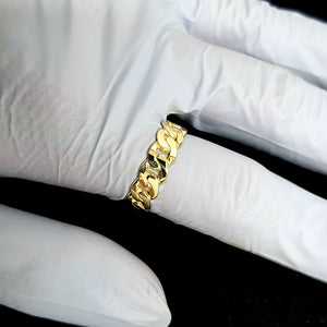 14k 18k gold cuban chain ring 1 Small 6mm